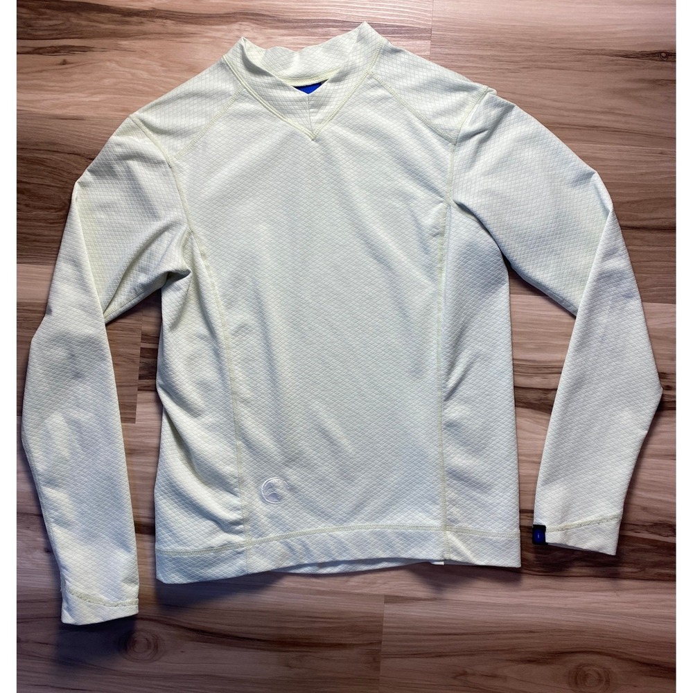 Irideon Riding Wear Womens Medium‎ Pale Lime Long Sleeve Base Layer Top USA